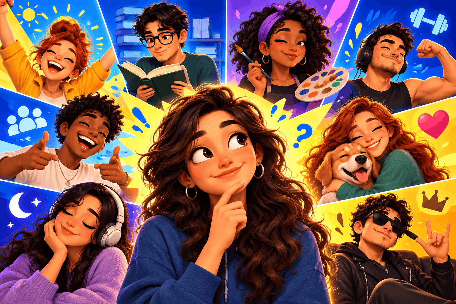 Ilustração do teste: Qual é o seu estilo de personalidade?